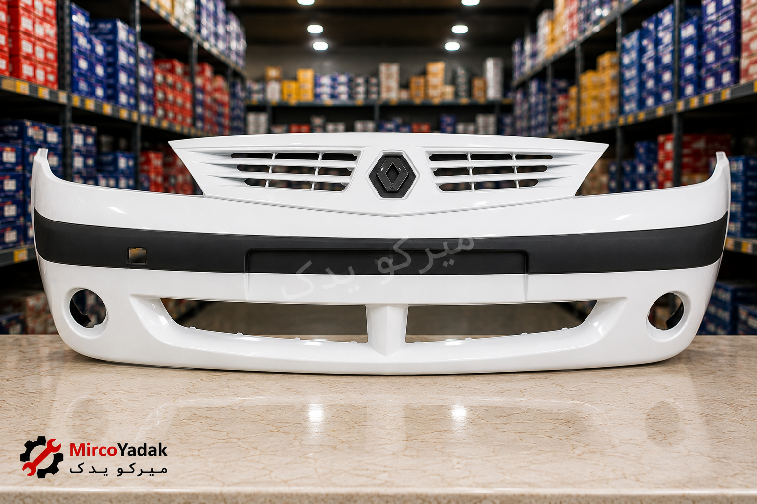 سپر جلو L90 سفید برند کروزپلاس فابریکی کد CR371023