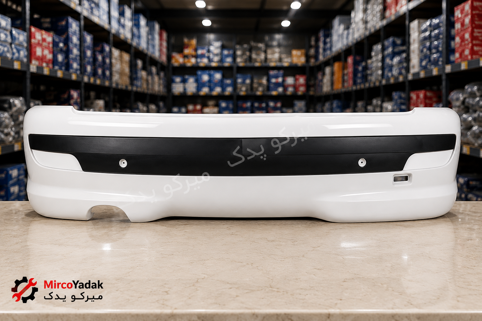 سپر عقب پژو ۲۰۷ سفید برند کروز پلاس فابریکی کد (CR371577)